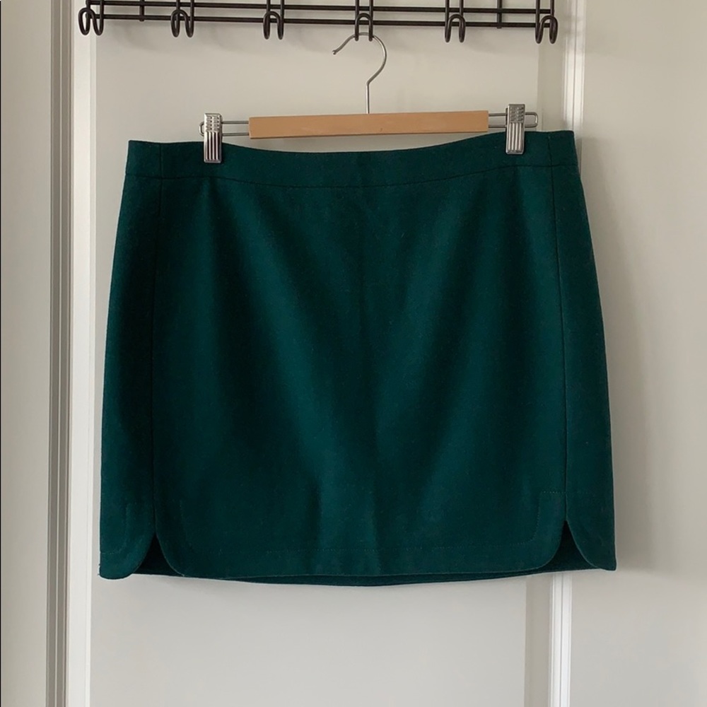J. Crew Factory Emerald Green Miniskirt